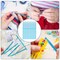 10Pcs 5mm Crochet Hook, Aluminum Knitting Needles Craft Yarn, Crochet Hook for DIY Craft, Gold Crochet Needles for Knitting Scarf(Blue)